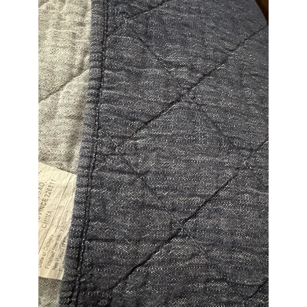 Pottery barn Kids Cotton Quilt  Navy Blue Reversible twin